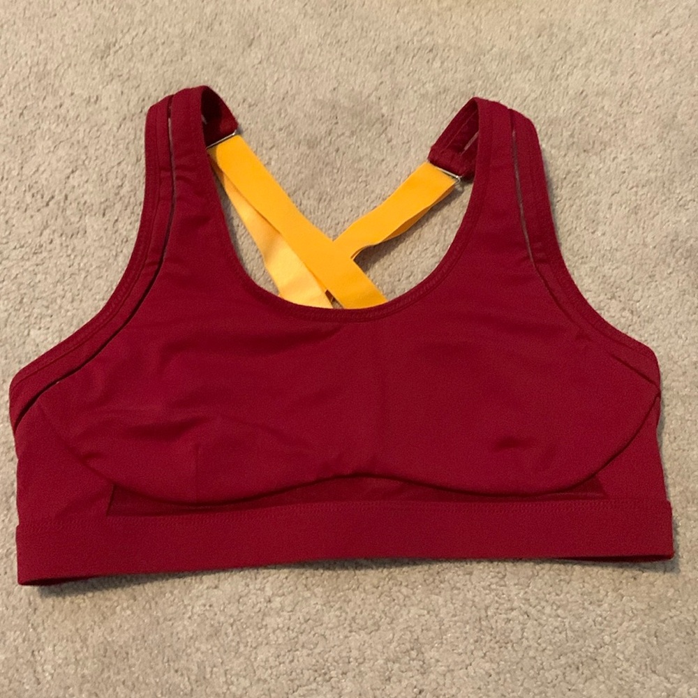 Maroon Fabletics Sports Bra